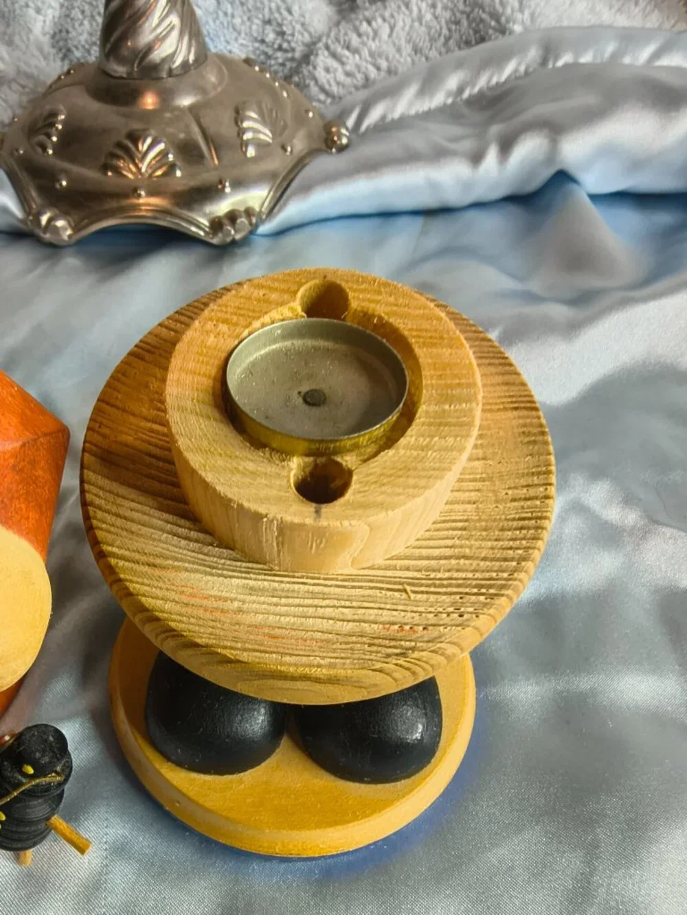 Vintage Wooden German Santa Smoker